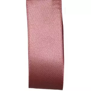 Double Satin Ribbon In Colonial Rose