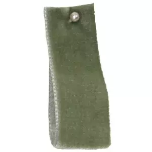 Velvet Ribbon By Berisfords Ribbons Col: Khaki 9687 - available in 9mm - 50mm widths