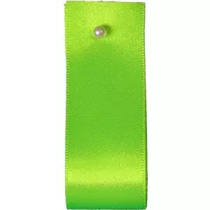 Double Satin Ribbon By Berisfords Ribbons: Flo Green (Col 6847) - 3mm - 50mm widths