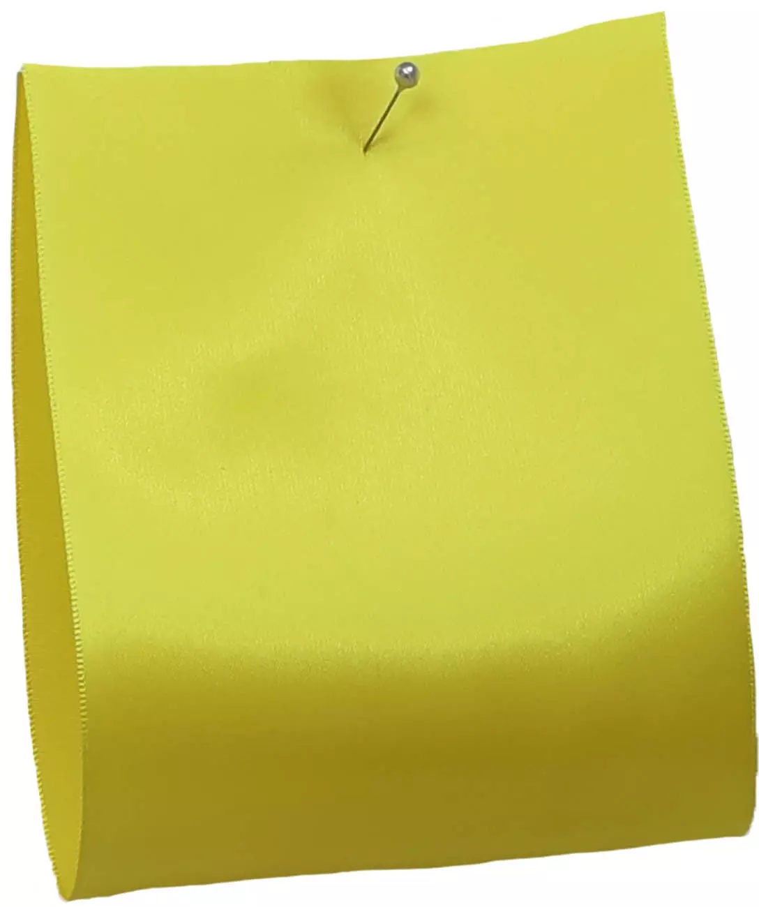 100mm wide satin ribbon in yellow
