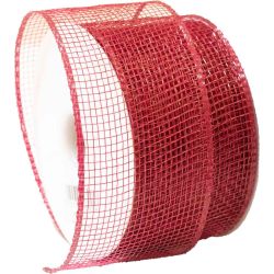 Burgundy Deco Mesh Ribbon