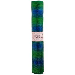 extra wide 29cm deco mesh in blue and green