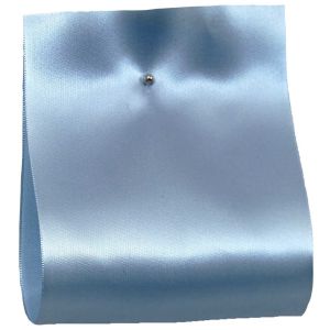 100mm x 50m Single Satin Wide Ribbon  col; Pale Blue