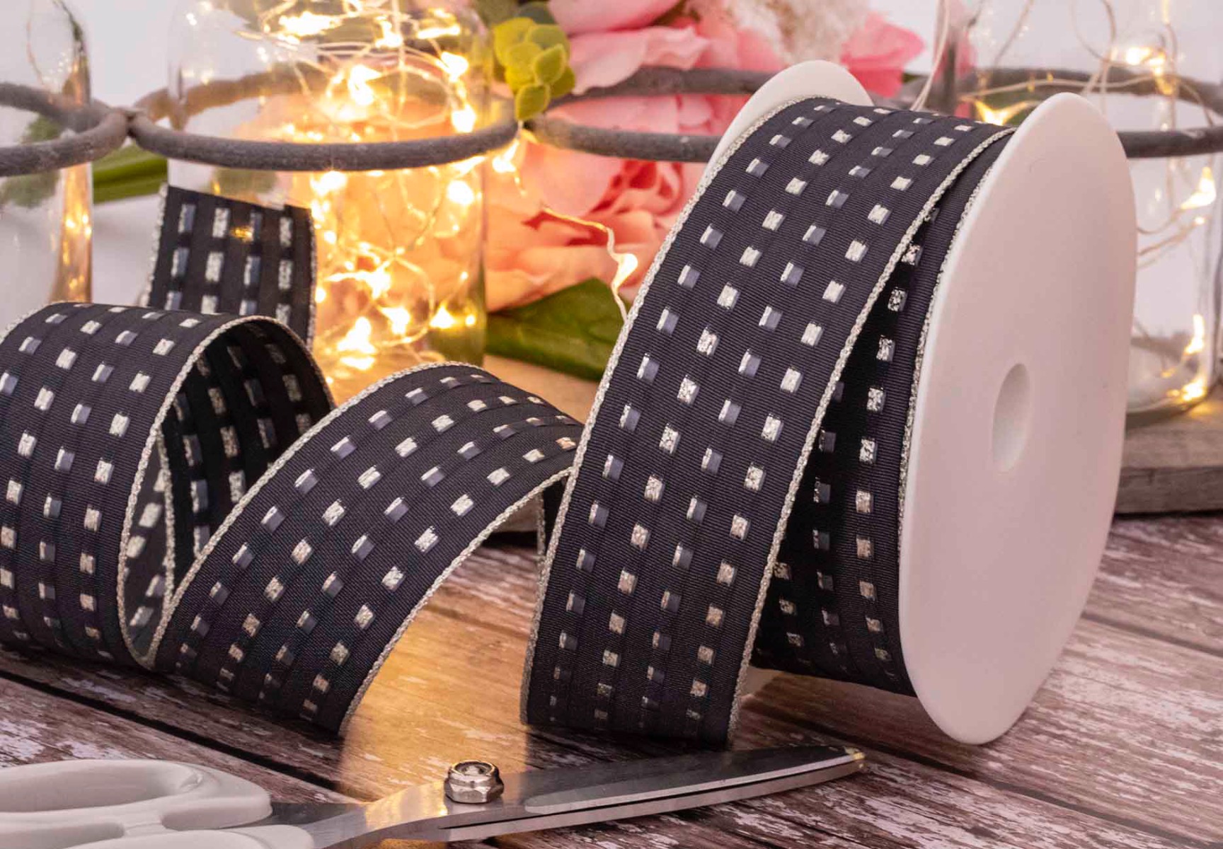 Black Gimp Stitch Ribbon